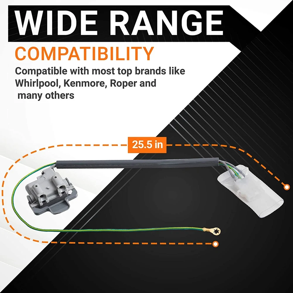 3355806 와셔 뚜껑 스위치 교체 부품, 월풀 & Kenmore 와셔에 적합, WP3355806VP PS11741201