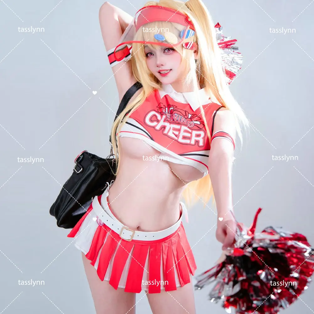 NIKKE Amanda Bay Cosplay The Goddess of Victory Sexy Clay Cheerleading Dress Clay Skirt Women's Sports Uniform Cosplay Costumes