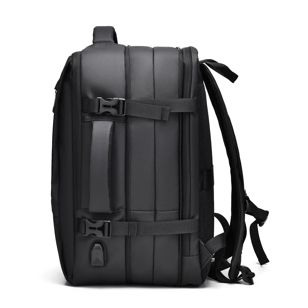 College Student Backpack Men nylon School Bags for Teenagers Boys USB Charging backpacks Scalable large capacity travel bag sac