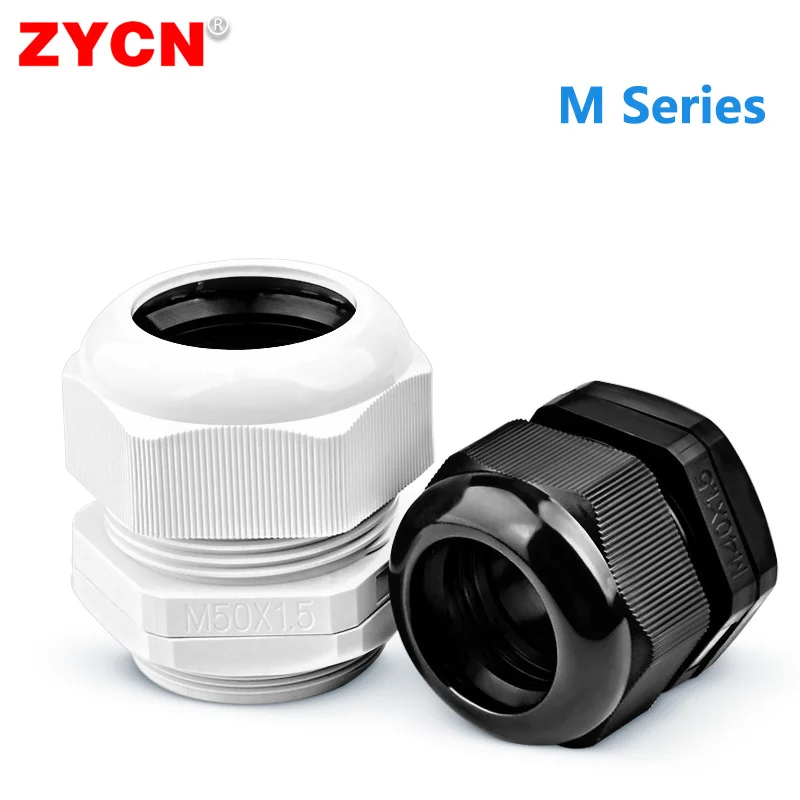 10Pcs Nylon Waterproof Connector Cable Gland M12 M18/M20 M24 M25 IP68 Plastic White Black Connector Seal Joint Entry Fixed Wire