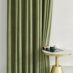 NH4146Floor-to-ceiling living room bedroom bay window blackout velvet curtains