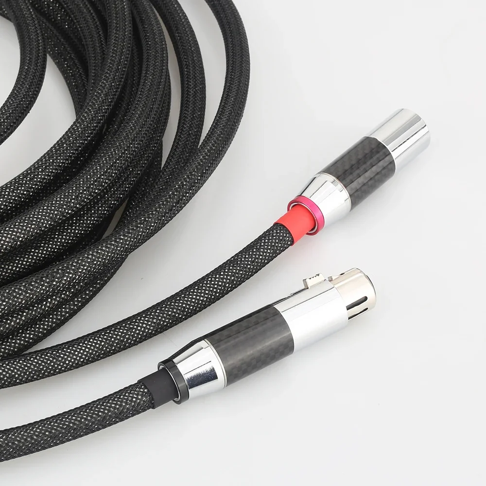 AX800 Audiocrast Pair 100% Pure Solid Silver XLR Analog Audio Interconnect Cable Stereo Balanced XLR Cable HIFI