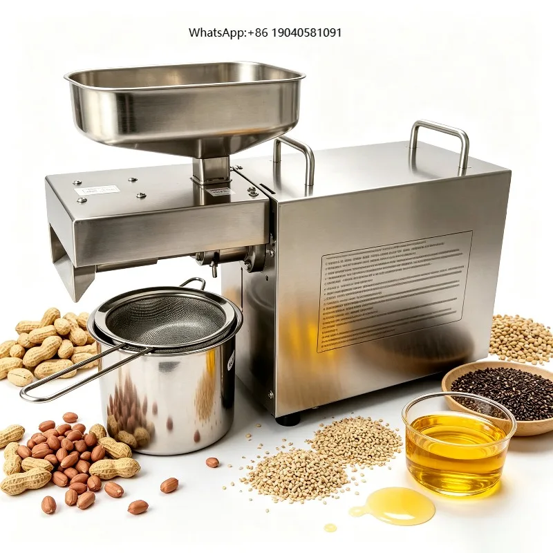 Small Scale Oil Extraction Machine for Peanut Sesame Sunflower Compact Structure Easy Maintenance for Farm Workshop