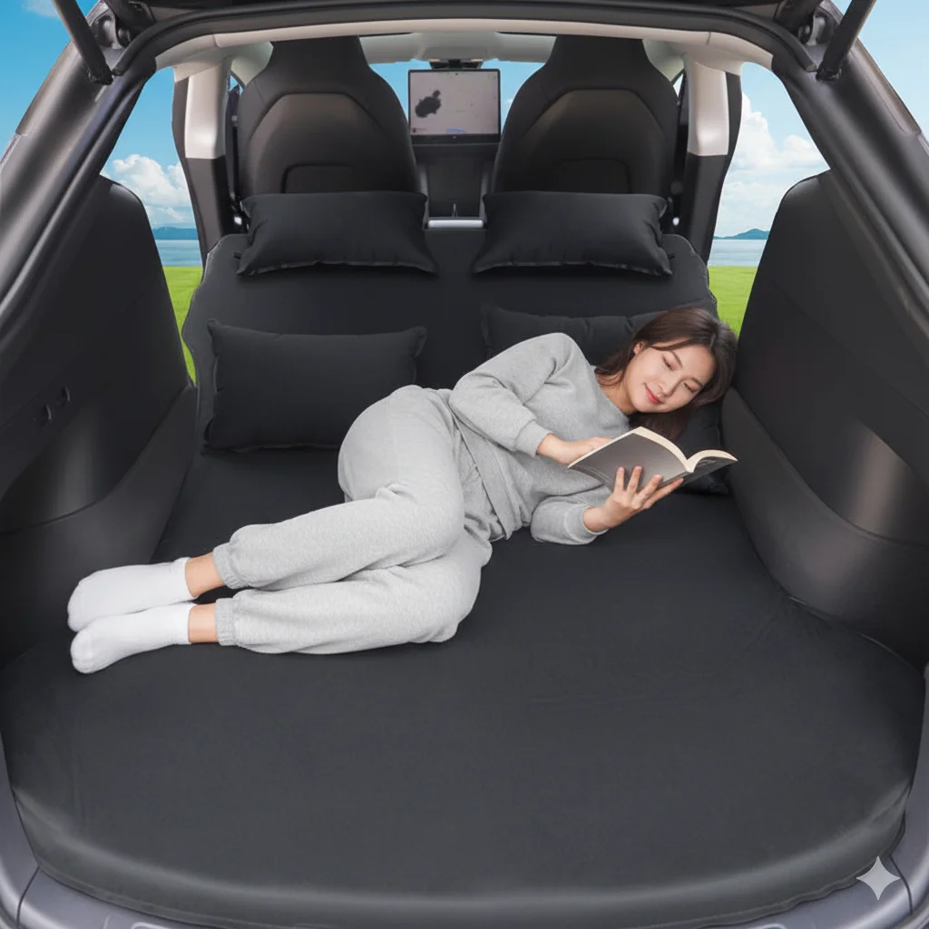 

Inflatable Car Mattress Perfect for Camping, Backseat, Trunk, Travel, and Long Road Trips for Tla Model Y/3
