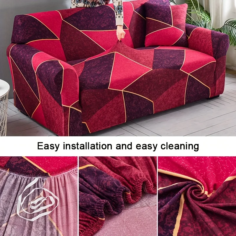 1 قطعة أريكة مرنة الغلاف المطبوعة عدم الانزلاق غطاء أريكة الغبار برهان غطاء أريكة أربعة مواسم أريكة حامي أثاث ديكور المنزل #6