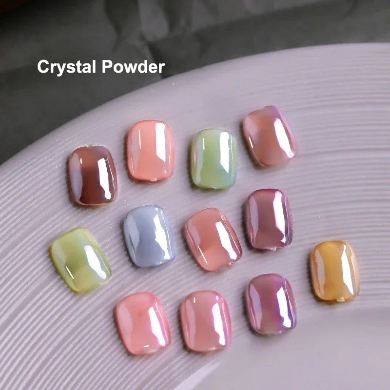 1g Kryształowy Puder do Paznokci z Efektem Lustra, Wysoki Połysk, Transparentny, Kolor Moonlight White Aurora, Dekoracja Paznokci, Salon Kosmetyczny