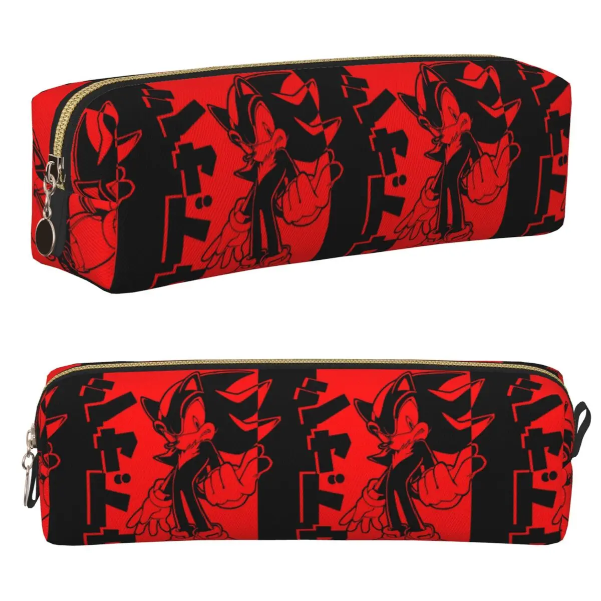 Japanische Shadow The Hedgehog Federmäppchen, Stifttaschen, Stiftbox für Jungen, Mädchen, Studenten, Schreibwaren, Stiftetui, Kosmetiktasche