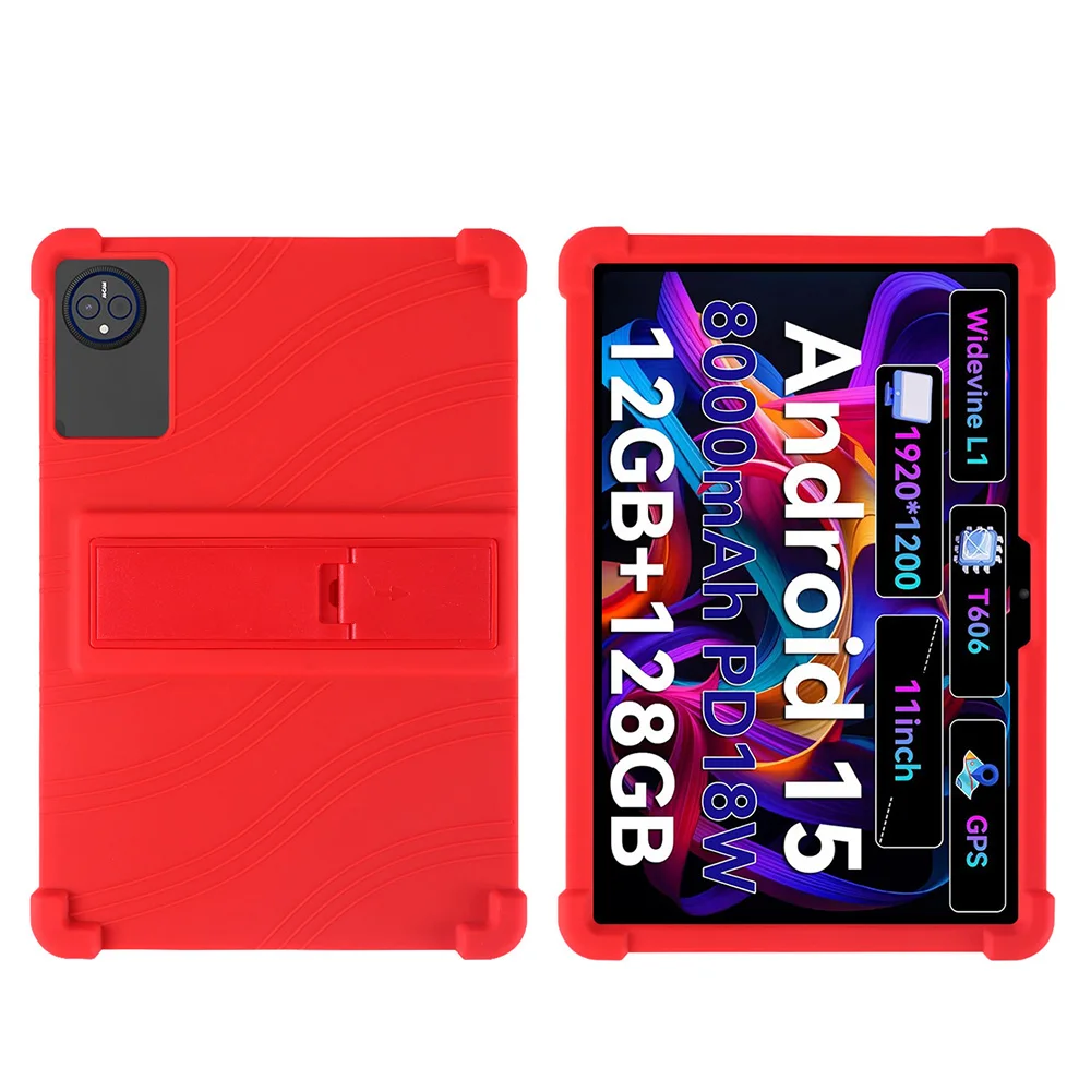 Case for FEONAL D126 Tablet 11 Inch Tablet, Kids Friendly Soft Silicone Adjustable Stand Cover FEONAL D126 Protective Sleeve