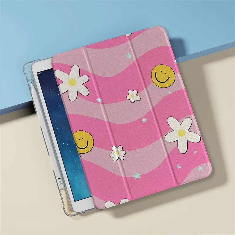 

Cute Flowers Tablet Cases For iPad Air 2024 Pro 11 inch iPad Air 5/4 10.9 10th 5/6/7/8 10.2 9.7 inch Air3 10.5 mini 6/5/4 Cover