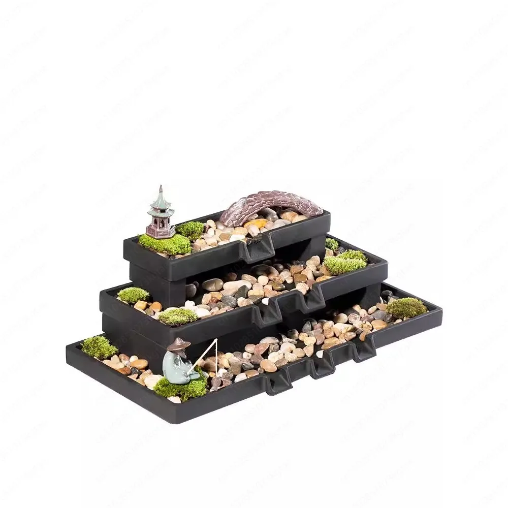 Wujinshi flowing water ornament, aquarium circulation oxygenation filter, fish tank, tile tank, stone groove accessories