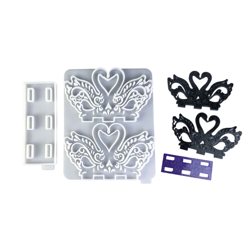 E15E Home Decoration Cygnus Silicone Mould Set for Tissue and Napkin Storage