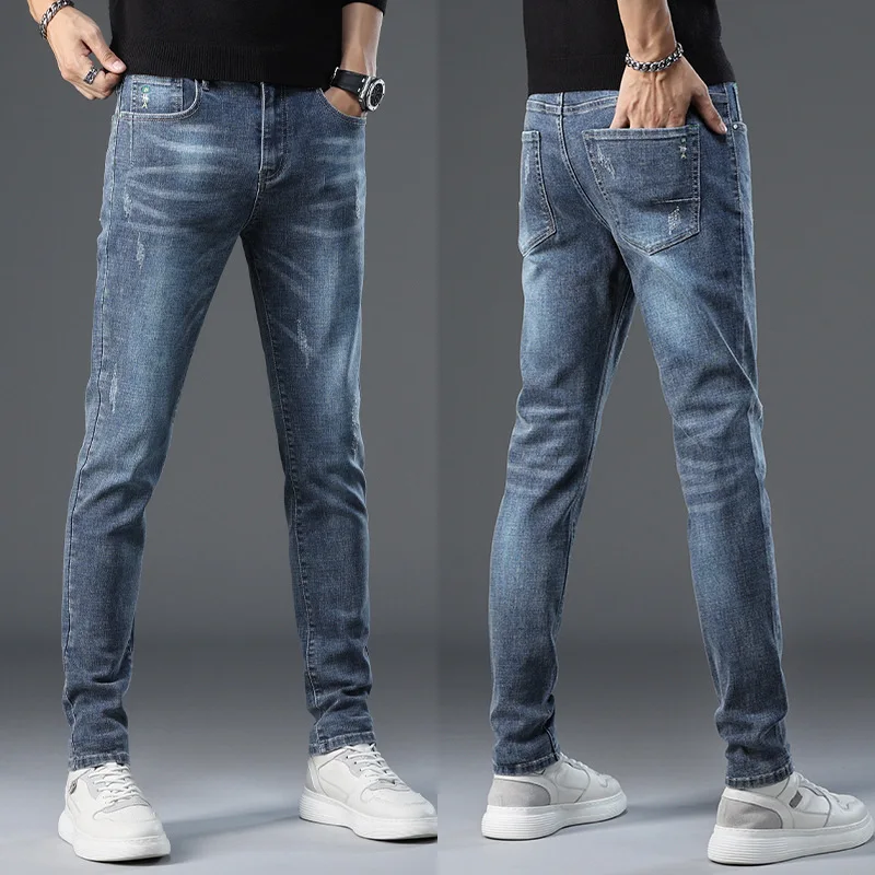 2022 novo inverno e outono dos homens casual algodão longo jeans moda jeans