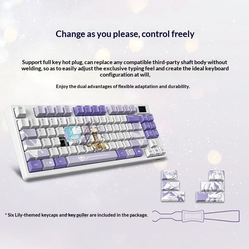 MSIxFriends: Beyond Journey's End Animation Game Keyboard RGB Tri-mode Hot Plug E-sports Mechanical Keyboard Mouse Pad Gifts