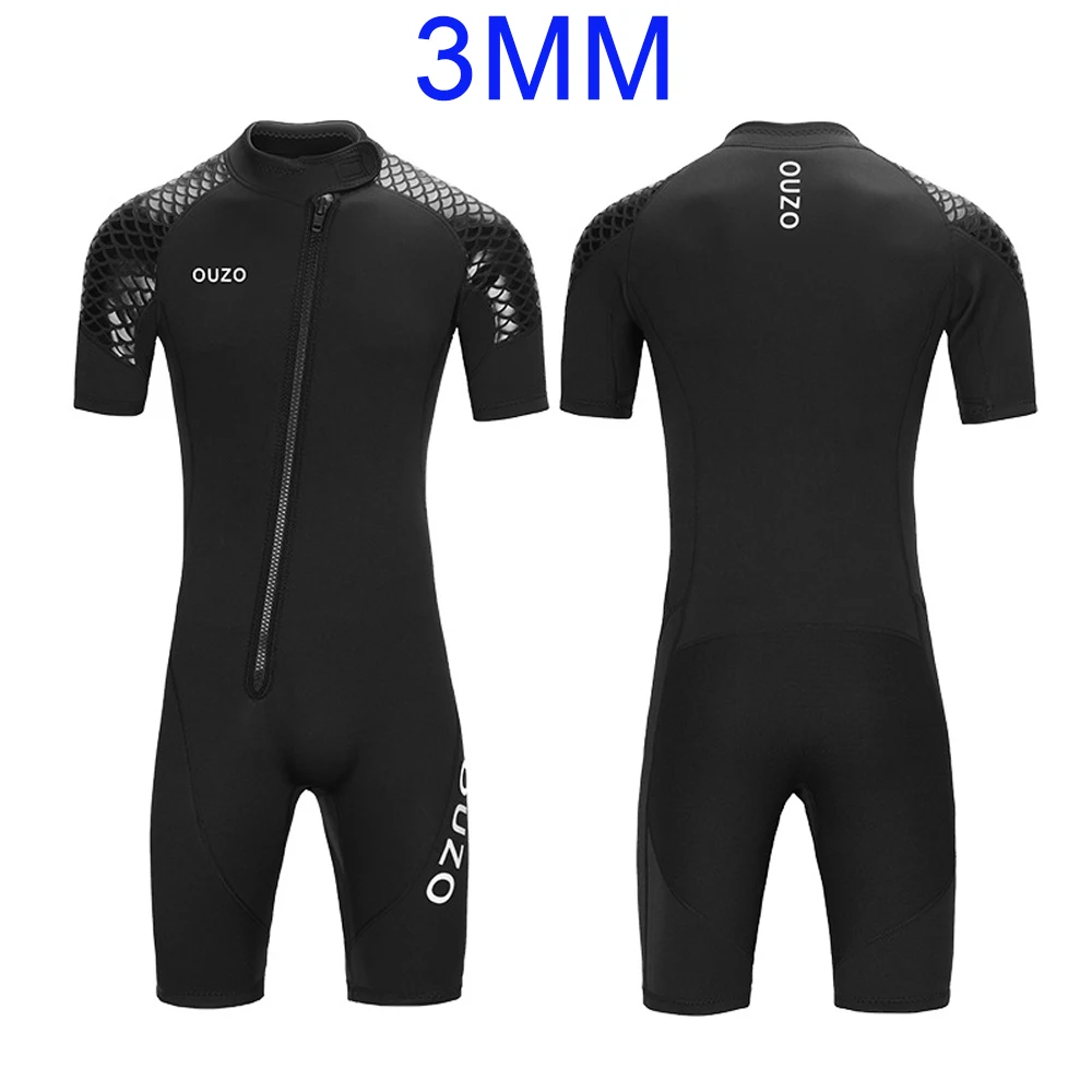 3MM Neoprene Diving Suits For Men Short Sleeves Wetsuits Surfing Suit For Snorkeling Kayaking Spearfishing Freediving Swimming