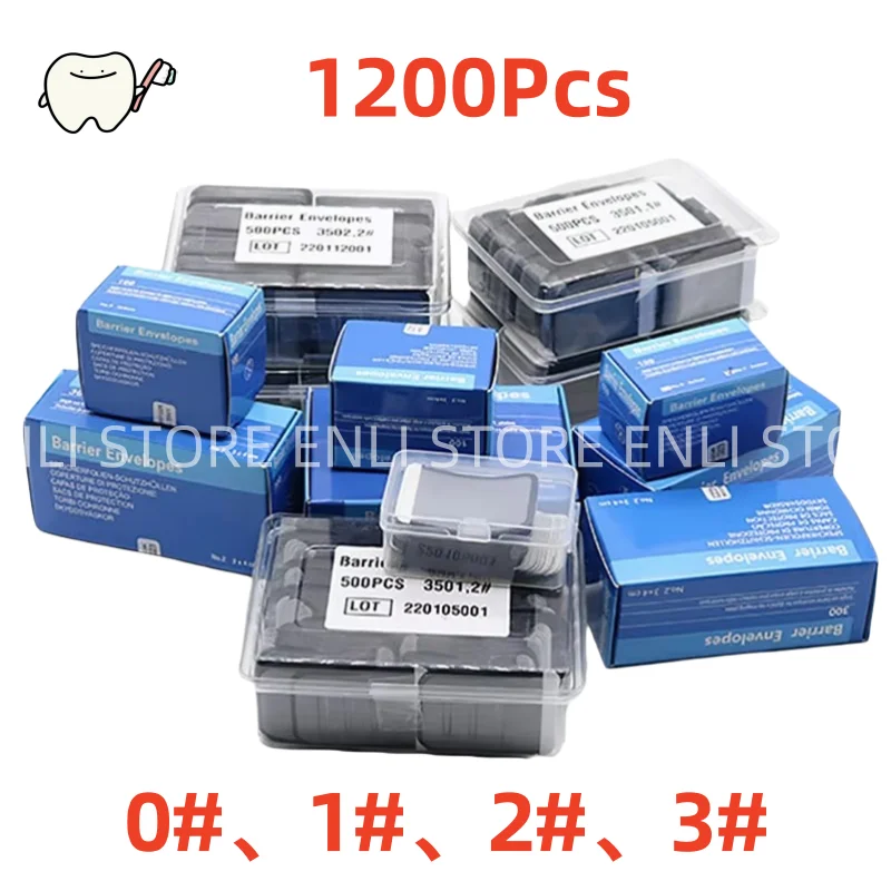 

1200pcs Dental X-ray Film Sensor Barrier Envelopes Pouch Cover Bags PSP Image Plate Sleeve For Phosphor Plate #0 #1 #2