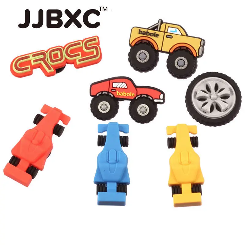 JJBXC Charm Shoe Buckle - High-Quality Cartoon Car Design