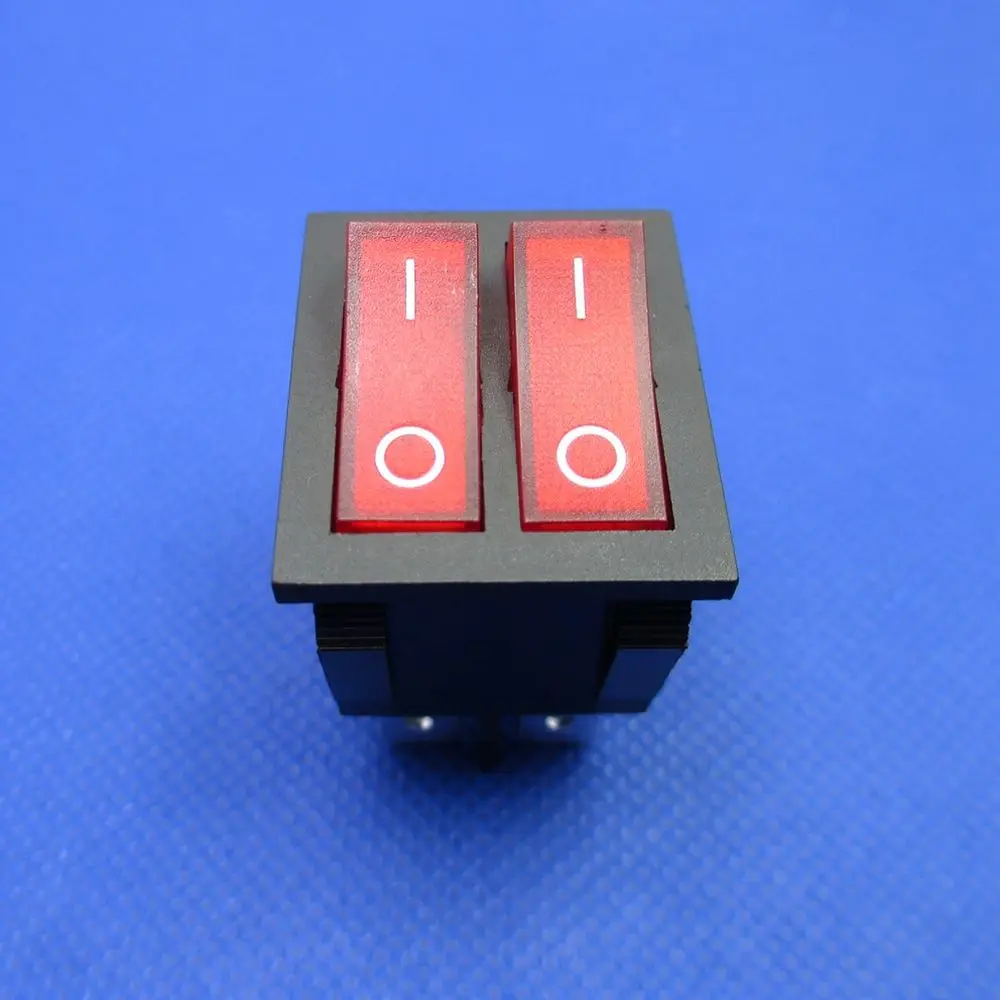 Industrial Boat Rocker Switch RK1 23 6 Pin 2 Position Lighted Electrical Control Device Silver Contact High Quality 16A