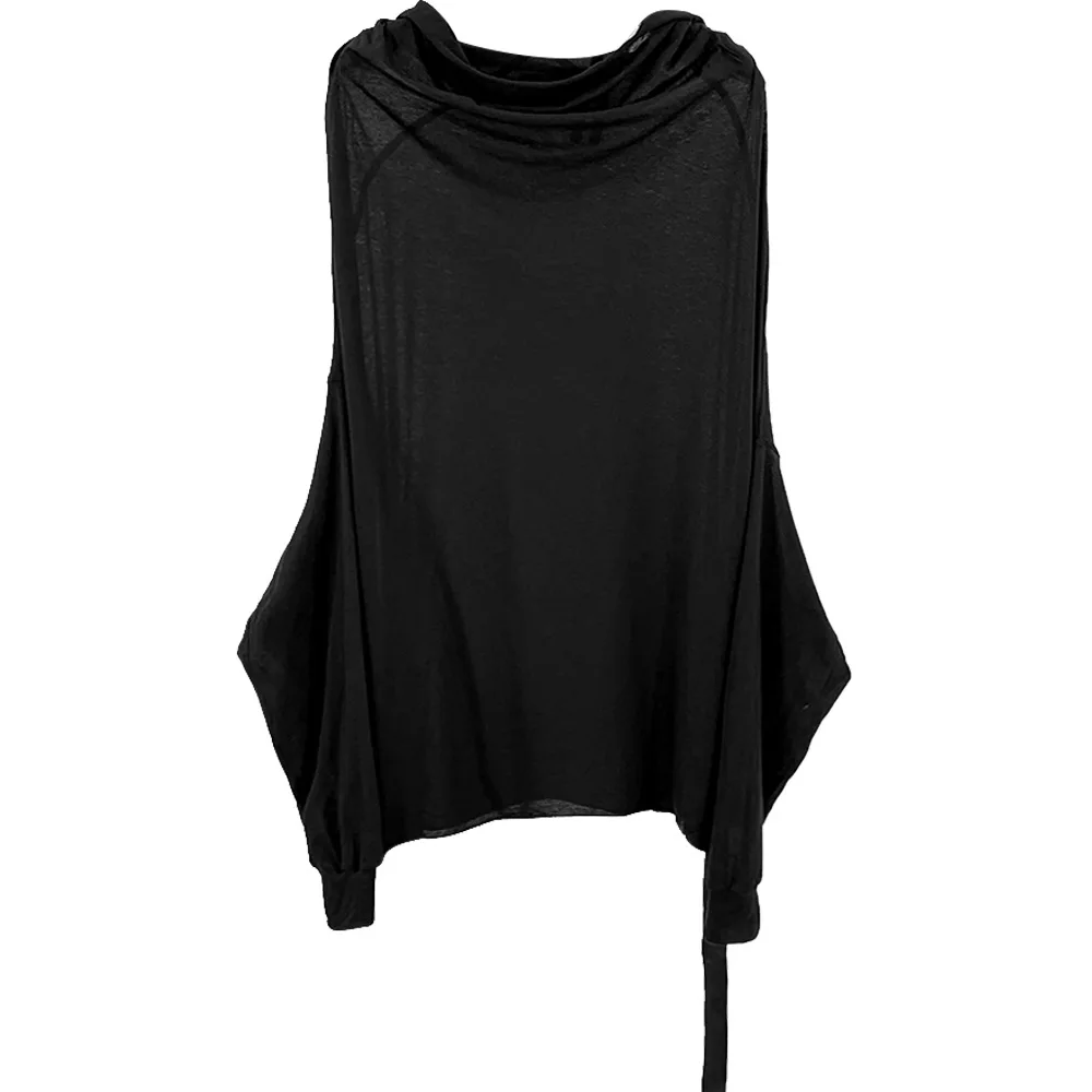 Owen Seak Men Pullover Ultrathin Bottom Layer Shirt Cotton Gothic Women\'s Oversized Autumn High Streetwear Black Sweatshirts