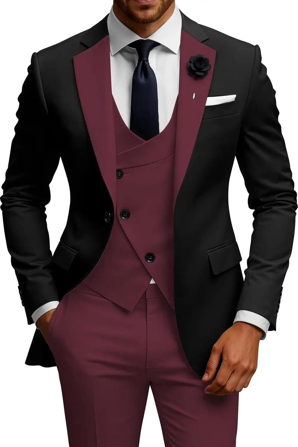 Thumbnail 3 - #41 Most Reviewed Mens Double Breasted Suits