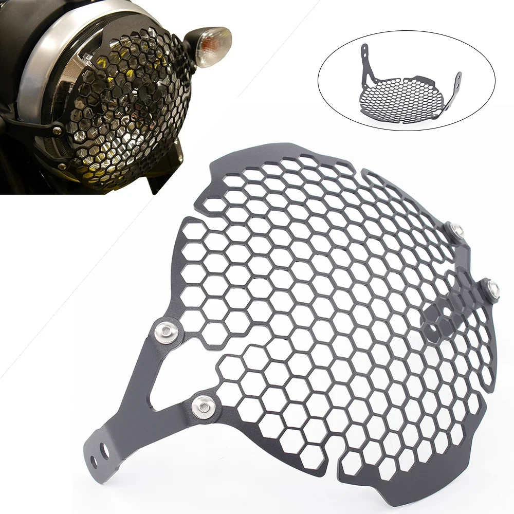 

Motorcycle Front Headlight Lamp Grill Protective Cover for All Ducati Scrambler 1100 Scrambler Headlight Glass Lens Protection