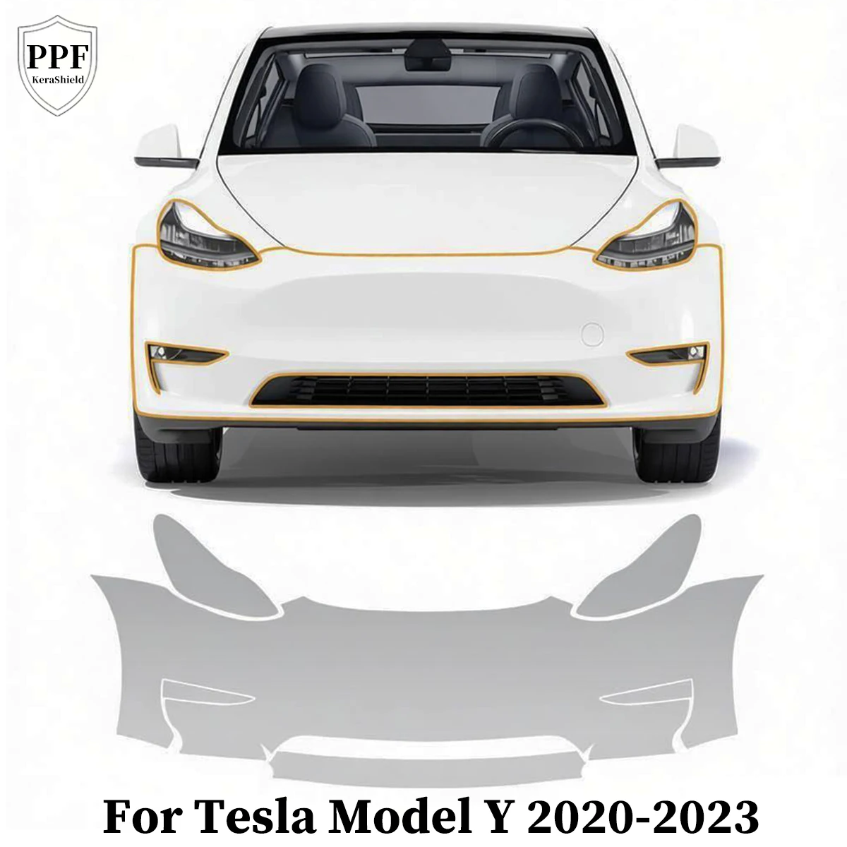 

Pre-cut Paint PPF Car TPU Protection Film For Tesla Model Y 2020-2024 Anti-Scratch Clear Bra Invisible Cover Repairable Sticker