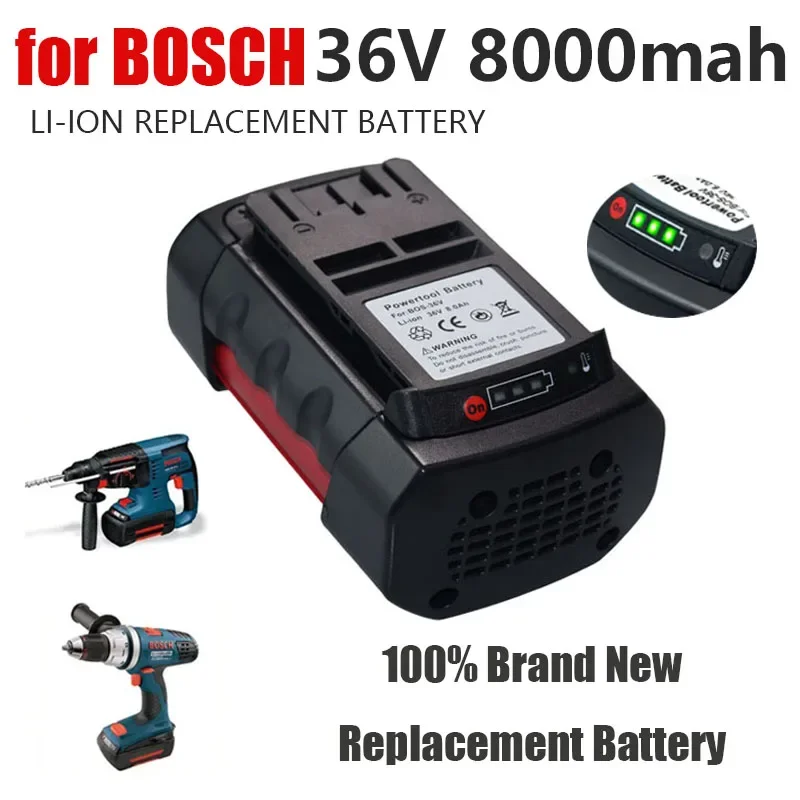 

Bosch 36V 8.0Ah Li-ion Replacement Battery for Bosch D-70771 2607336003 2607336108 BAT838 BAT810 BAT840 Power Tool Battery