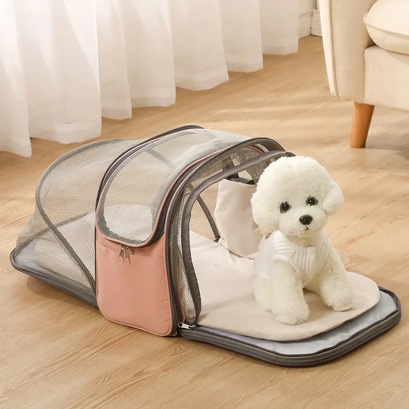 Pet Outdoor Bag, Cat Bag, Dog Bag, Single Shoulder Backpack, Teddy Bear, Portable Outdoor Cat Cage, Expandable Tunnel Backpack