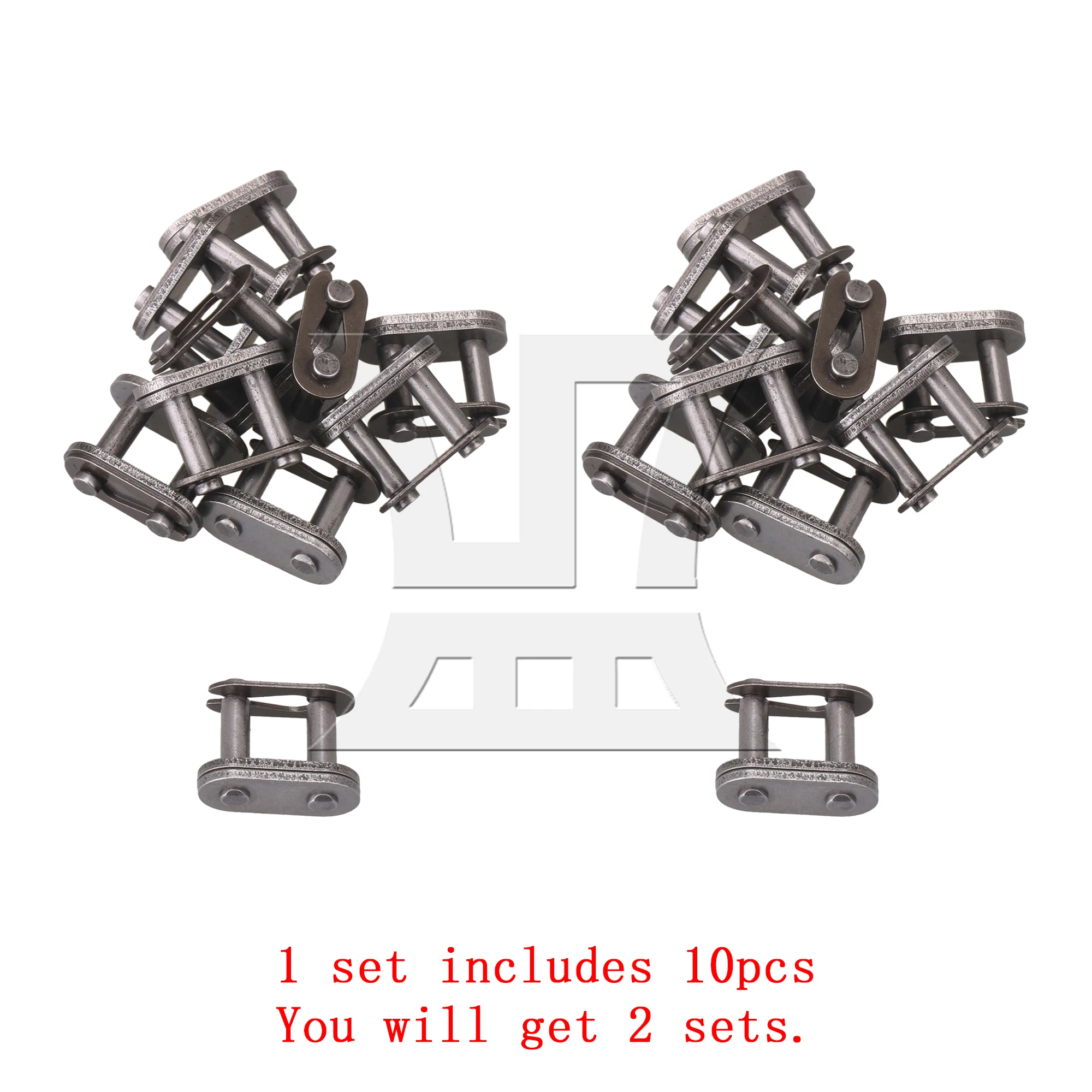 

20pcs Carbon Steel Roller Chain Connector Link 06B Titanium Color for Agricultural Machinery