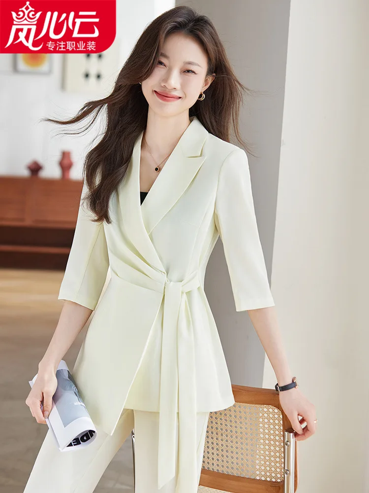 

Lan Xinyun2024New Business Suit Tailored Suit Formal Clothes Women's Suit Overalls Dignified Goddess Fan High End6762