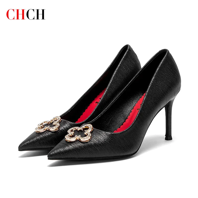 Heels CHCH Women's New High Quality Glitter Evening Shoes Women's Party Wedding Shoes 9cm