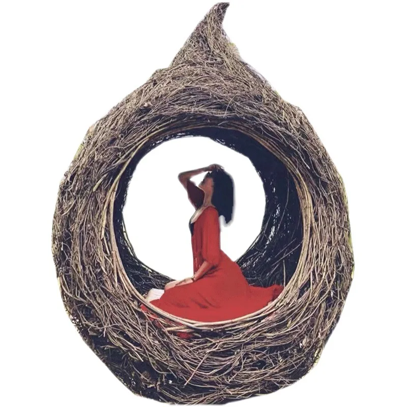 

Rattan landing bird's nest, photo love swing hanging chair