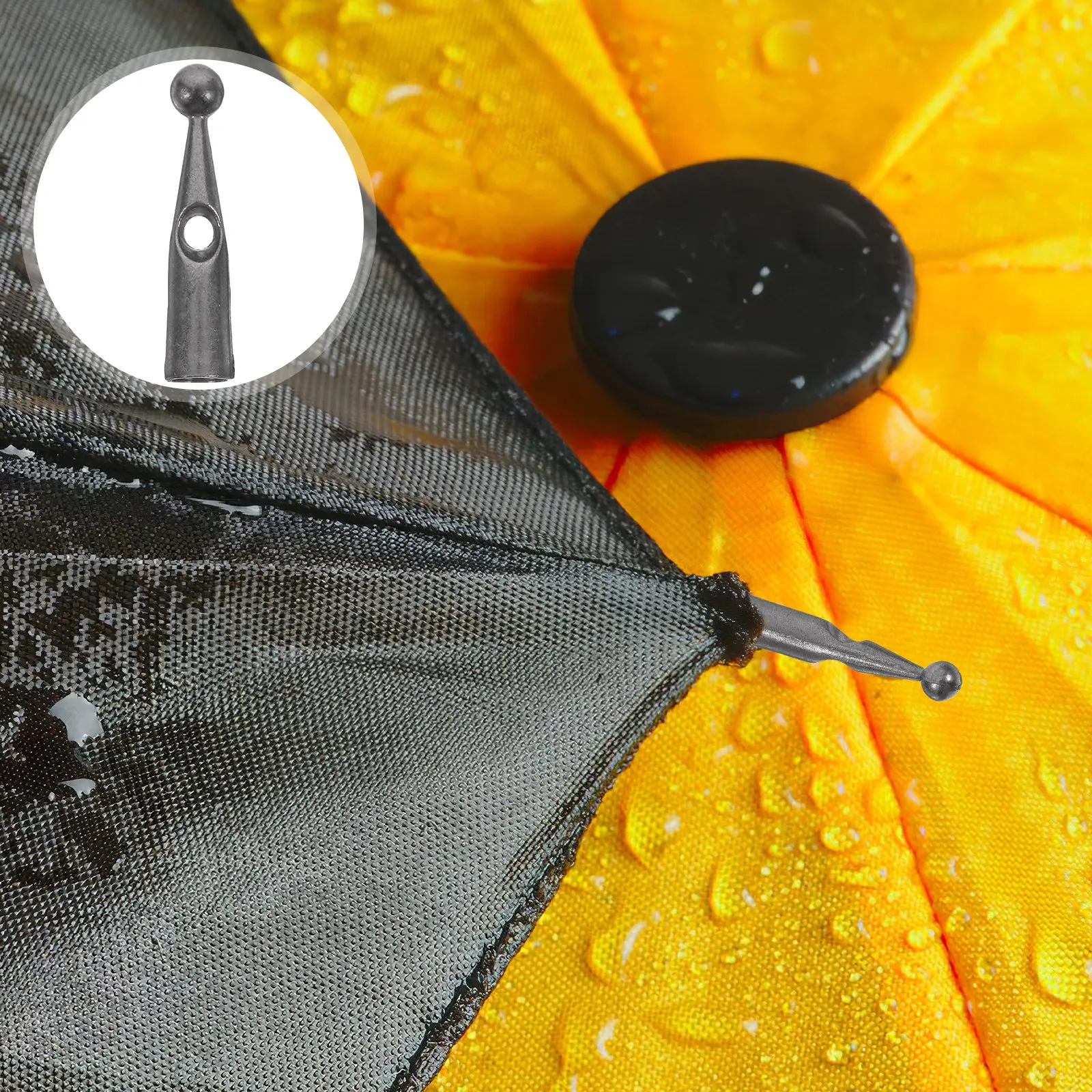 10Pcs Metal Parasol Tail Beads Umbrella Tip Covers Replacement Parts for Folding Rain Sun Umbrellas Repair Components