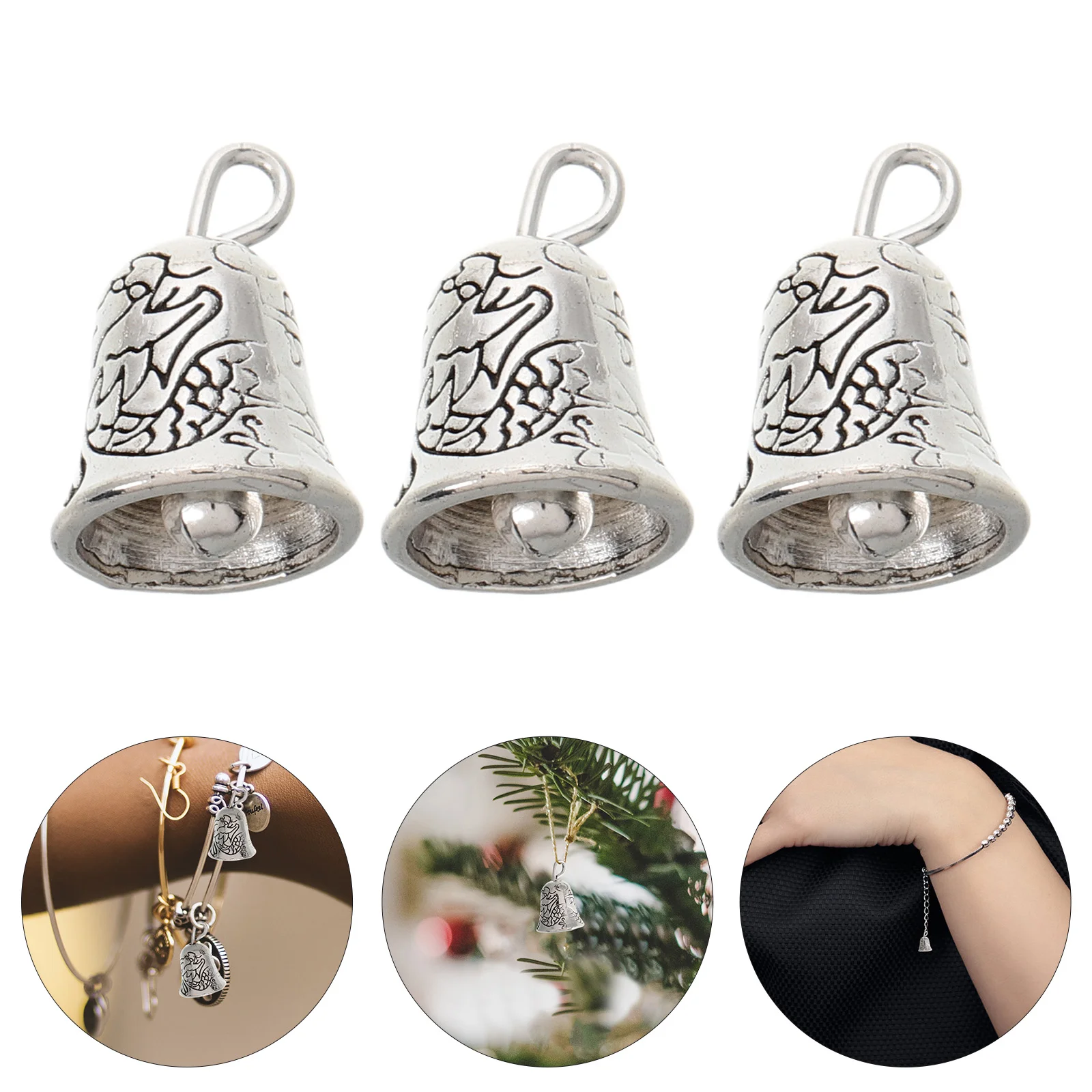 

30 Pcs Mini Bells Charms Vintage Christmas Decorations Hanging Decors Pet DIY Baby Room