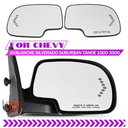 Door Wing Rearview Mirror Glass Side Mirror Lens Heated Glass For Chevy Chevrolet Avalanche Silverado Suburban Tahoe 1500 3500