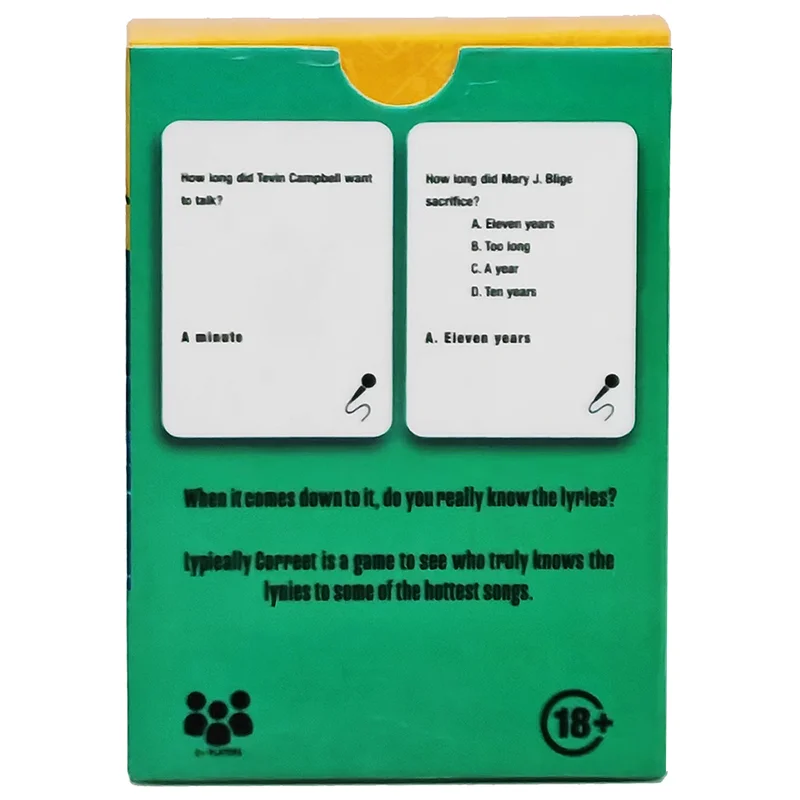 

Lyrically Correct – The Must-Have Hip Hop & R&B Music Trivia Card Game