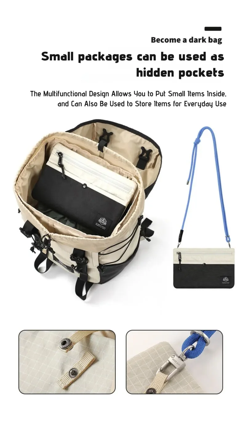 حقيبة ظهر مقاومة للماء X-PAC خفيفة الوزن للسفر والمشي لمسافات طويلة مع حجرة كمبيوتر محمول وجيوب تخزين متعددة