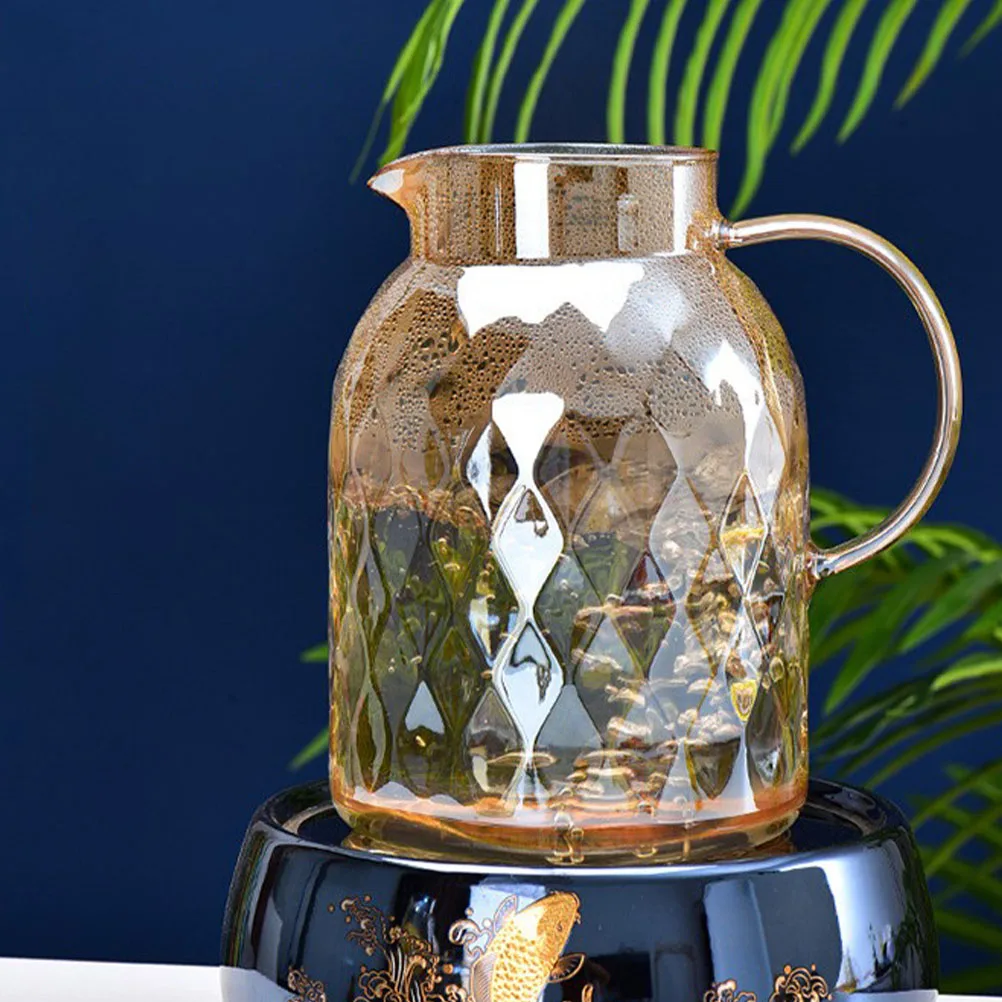 

Large Capacity Cooling Water Pitcher Glass Cold Drink Kettle for Bar Party Kitchen Juice Milk Iced Tea Beverage Bottle
