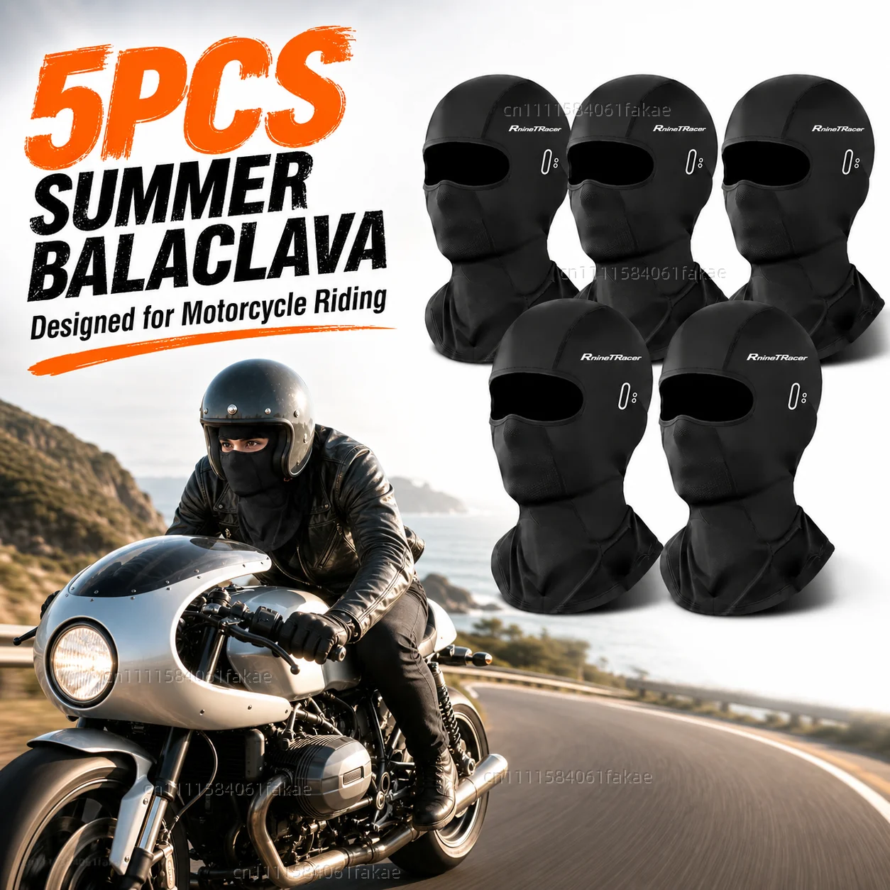 5PCS Motorcycle Balaclava Summer UV Protection Glasses Face Breathable Hole FOR BMW R nineT Racer 2017-2026 Riding Gear