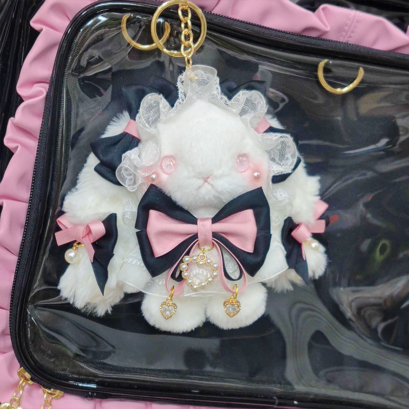 Lolita Rabbit Bow Original Doll Key Chain Cute Harajuku Lace Keychain