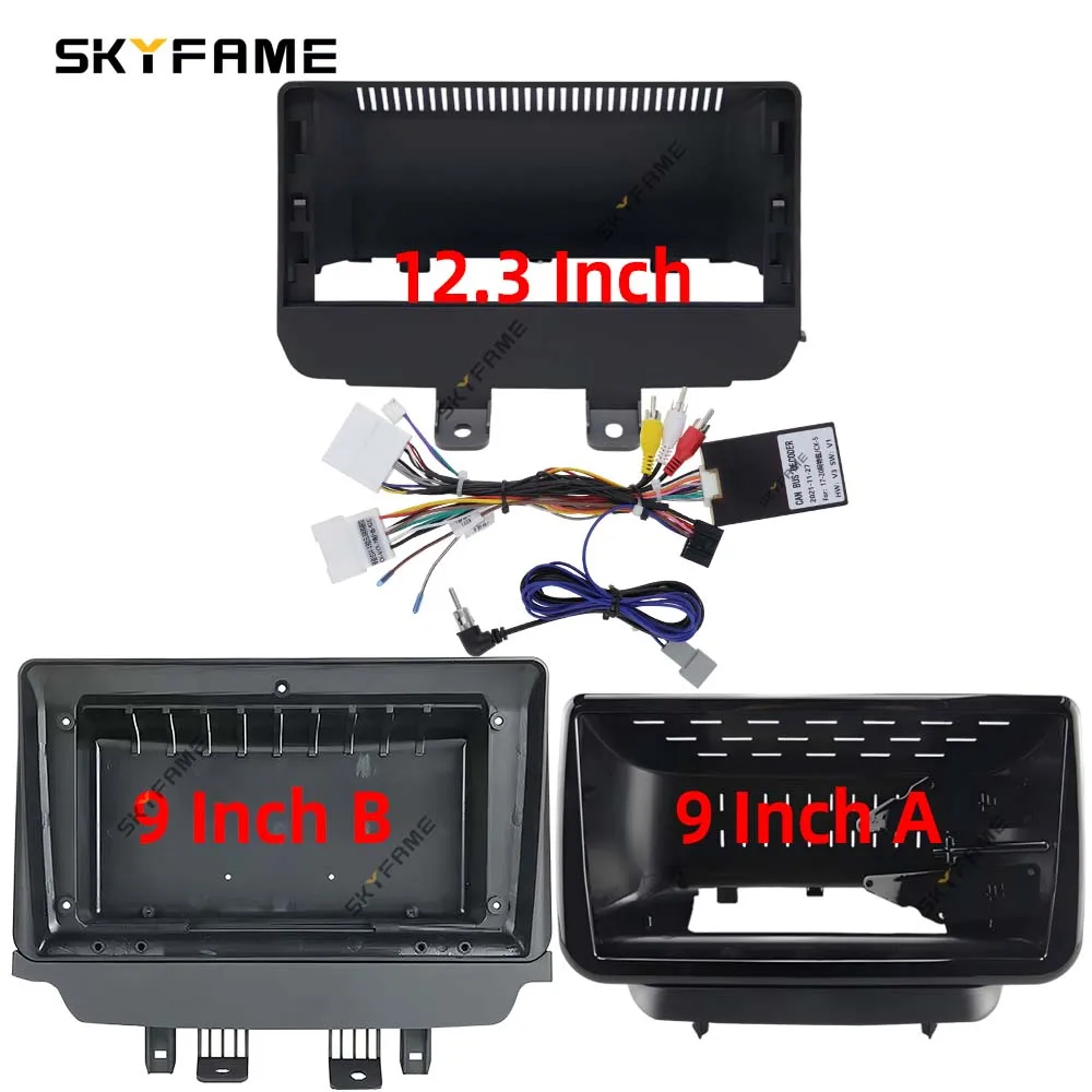 9/12.3 Inch Car Frame Fascia Adapter Canbus Box Android Radio Dash Fitting Panel Kit For Mazda 2 Demio CX3 CX-3 Toyota Yaris IA