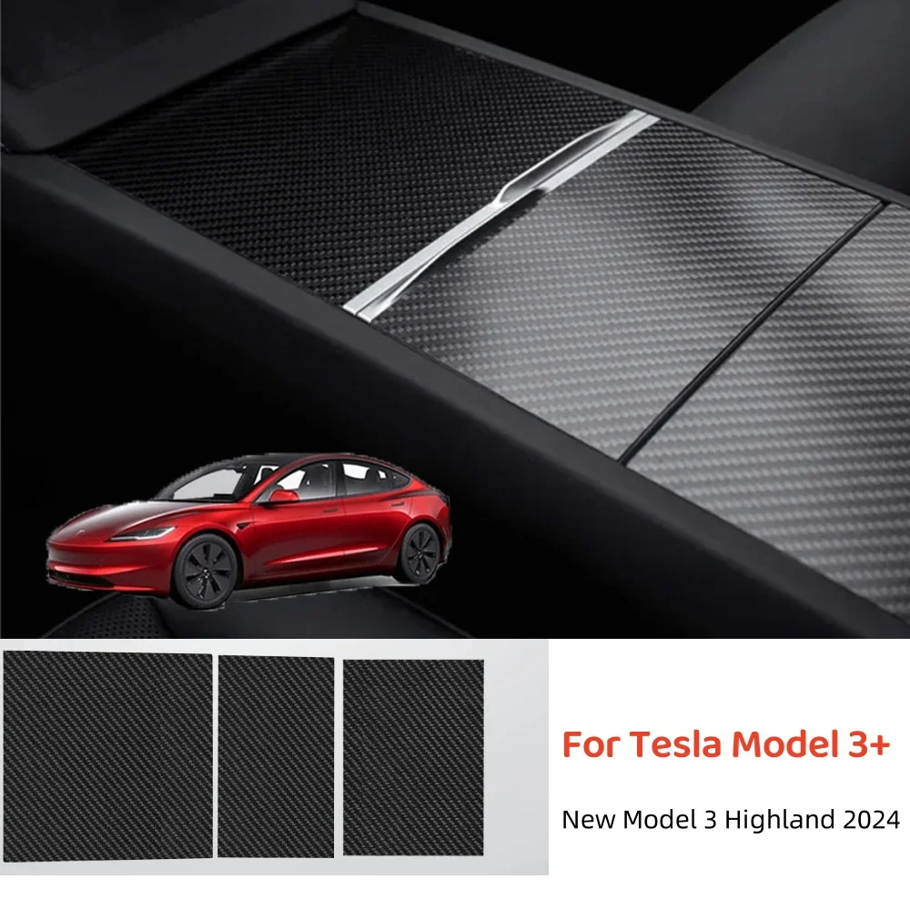 

Защитная панель центральной консоли для Tesla, новая модель 3, Highland, 2024 натуральное углеродное волокно, наклейка-патч, аксессуары для интерьера