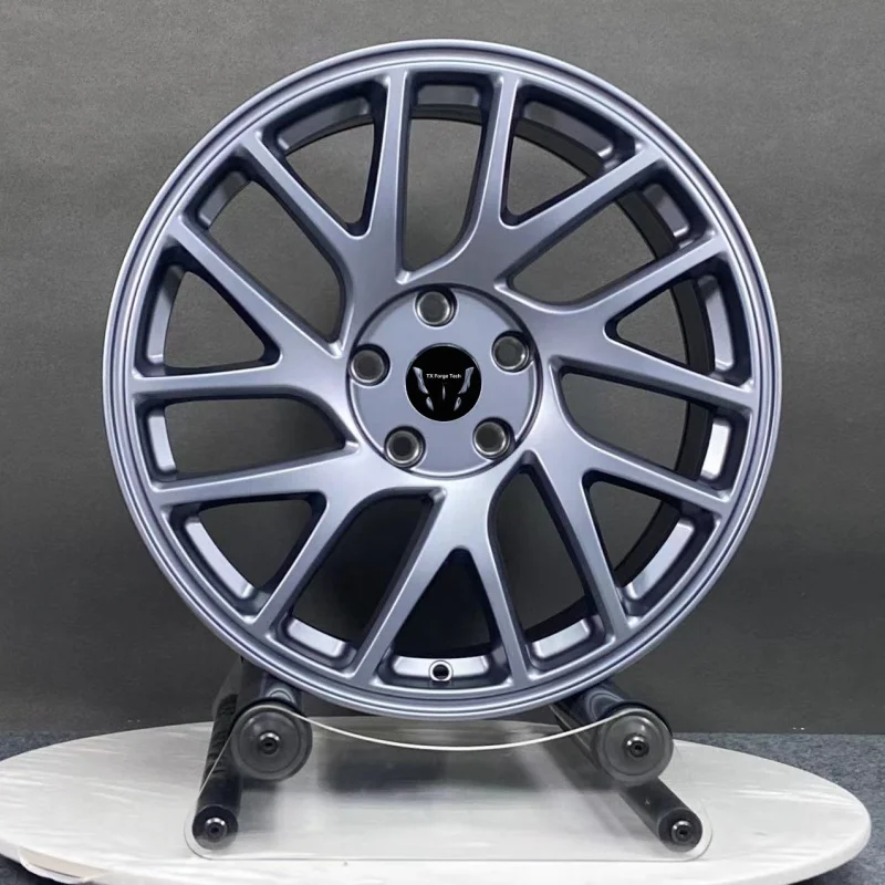 Customized Lightweight Aluminum Alloy 6061-T6  Rims 18 19 20 21 22 Inch Matte Gunmetal Coating Aluminum Forged Wheels