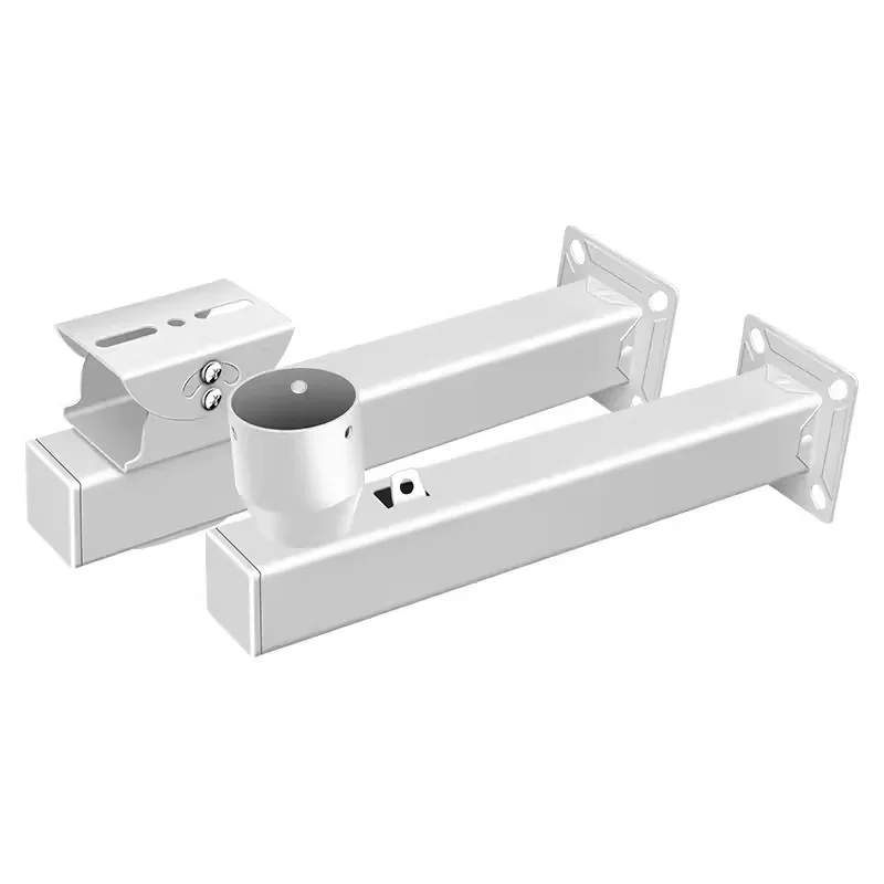 Cross Arm Rod Bracket for Double Cameras, CCTV Camera Bracket for Mounting Vertical Pole, 304 Stainless Steel, Steel Spray Paint