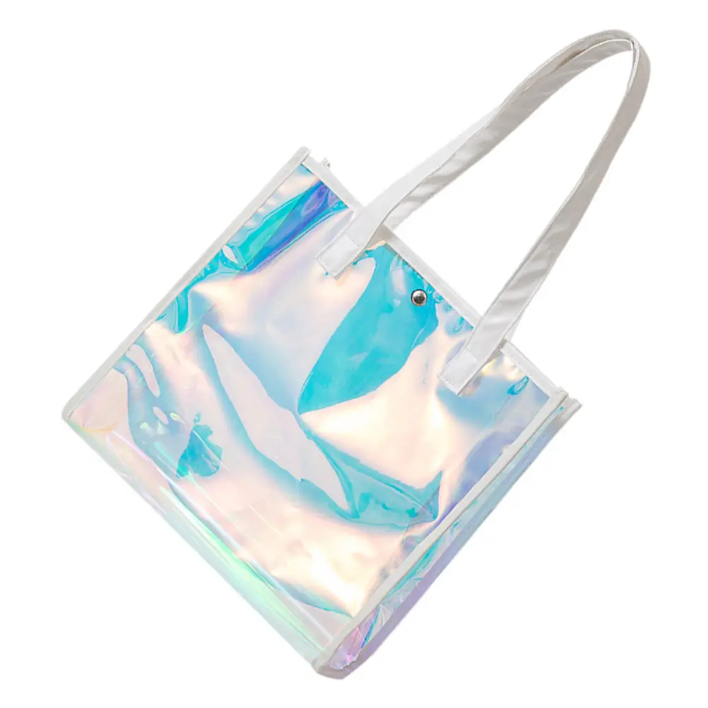 

1Pcs Shoulder Bag Lightweight Tpu Casual Large Capacity Handbag Portable Transparent Makeup Storage Tote Gift for Women