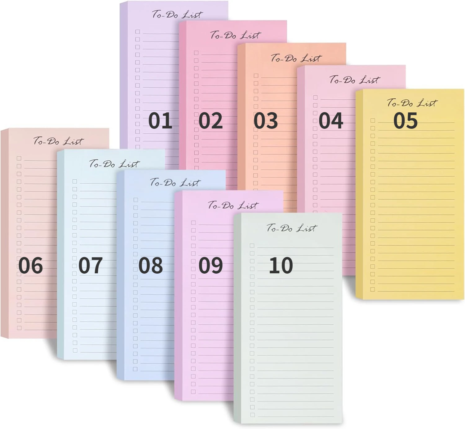 50 sheet Daily Schedule Memo pad Candy Color To Do List Time Sticky note Schedule planner stickers Office School Supplies