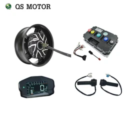 QSMOTOR-Motor de buje BLDC de alta velocidad, kit de controlador para motocicleta eléctrica, 12000W, 17x6,0 pulgadas, V4, 72V, 150kph, ND721200