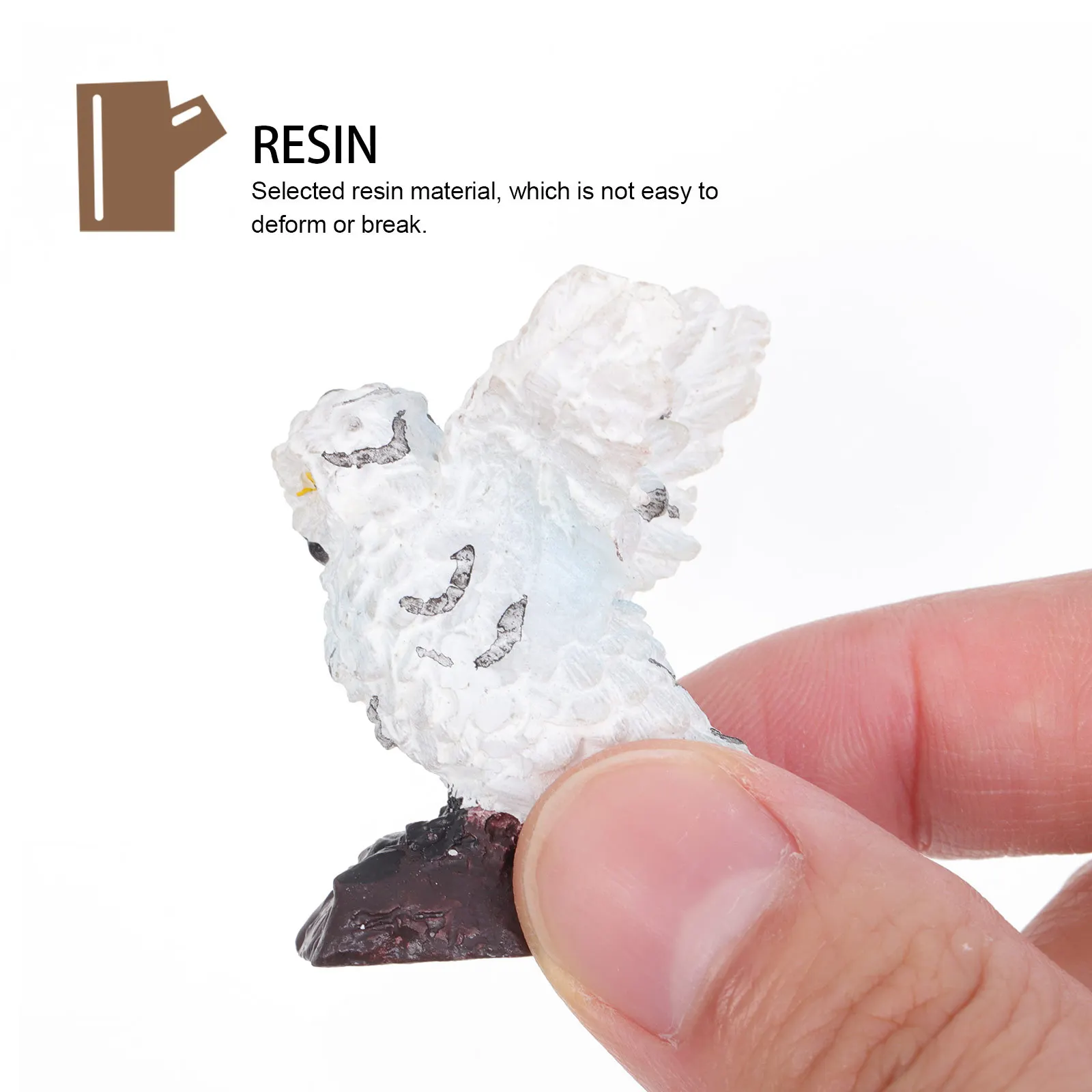 

3Pcs Cat Owl Modeling Decor Bright Mini Garden Ornaments for DIY Bonsai Succulent Arrangement Resin Mini Crafts Fairy Garden