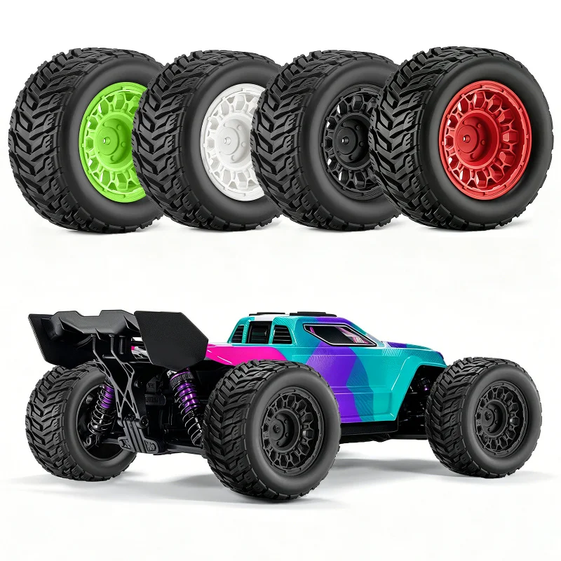 4pcs 1/14 1/16 90*45mm RC Truck Wheel Hub & Tire for ARRMA Mini Kraton Traxxas Small E-Revo MJX