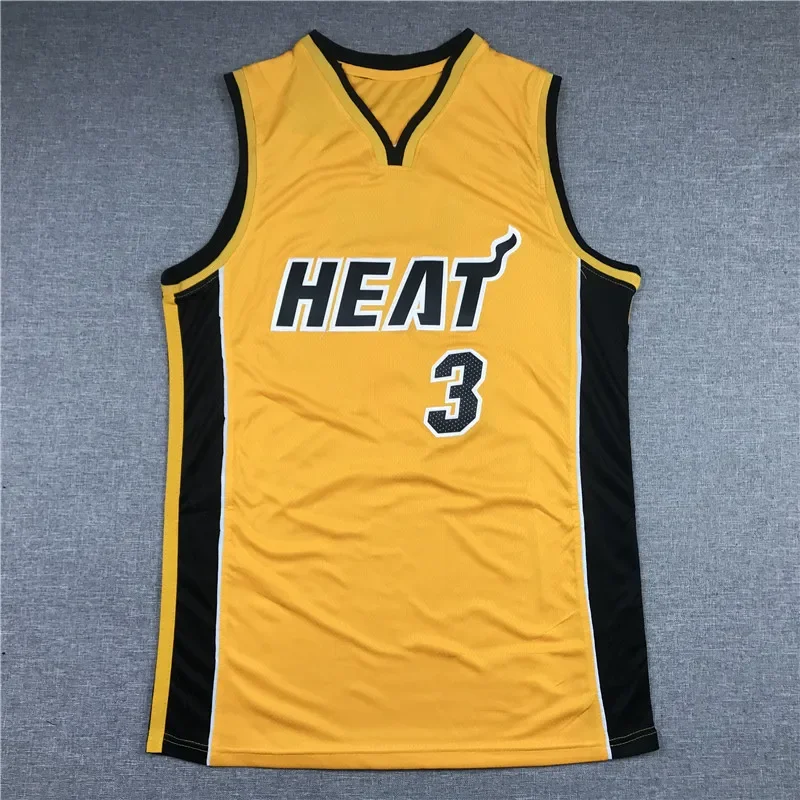 Yellow Heat Jersey Basketball Uniform Embroidered Summer Running Vest Award Version 3#13#14#22