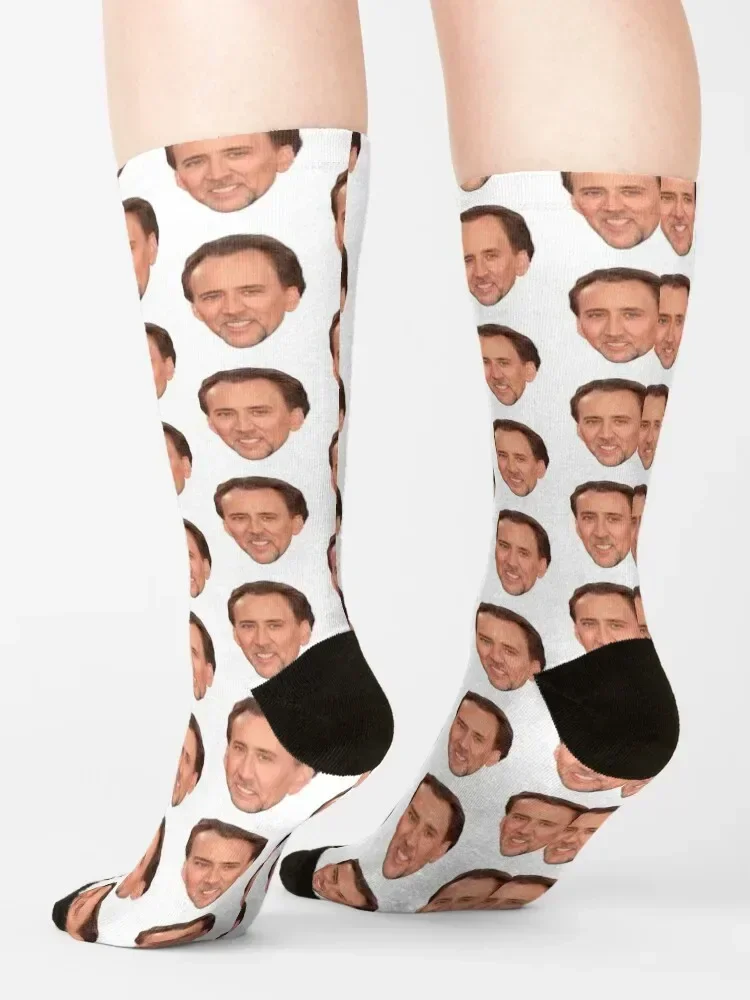 Nicolas Cage Socks presentes meias de hóquei homem feminino